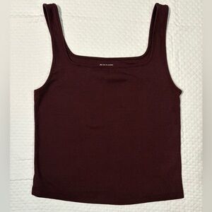 Old Navy TALL Red Fitted Sleeveless Crop Top